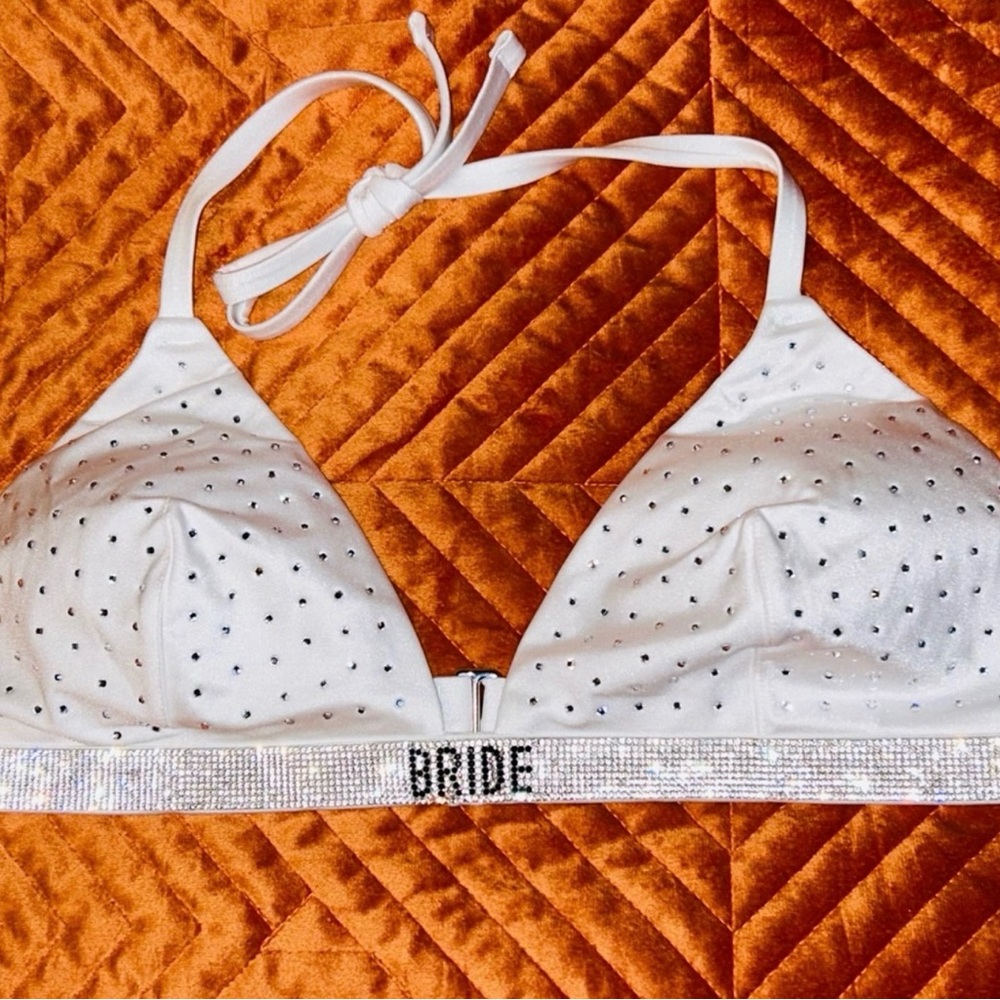 Limited edition Bridal Victoria’s Secret bling Bikini Top with Rhinestones XL